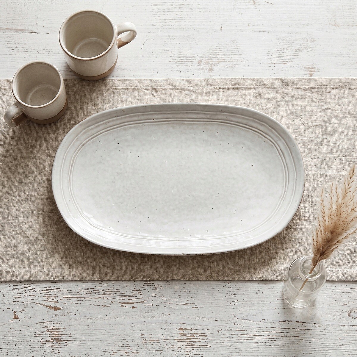 PÓŁMISEK NA PRZEKĄSKI WĘDLINY JAJKA GŁĘBOKI CERAMICZNY DUŻY 37cm TALERZ