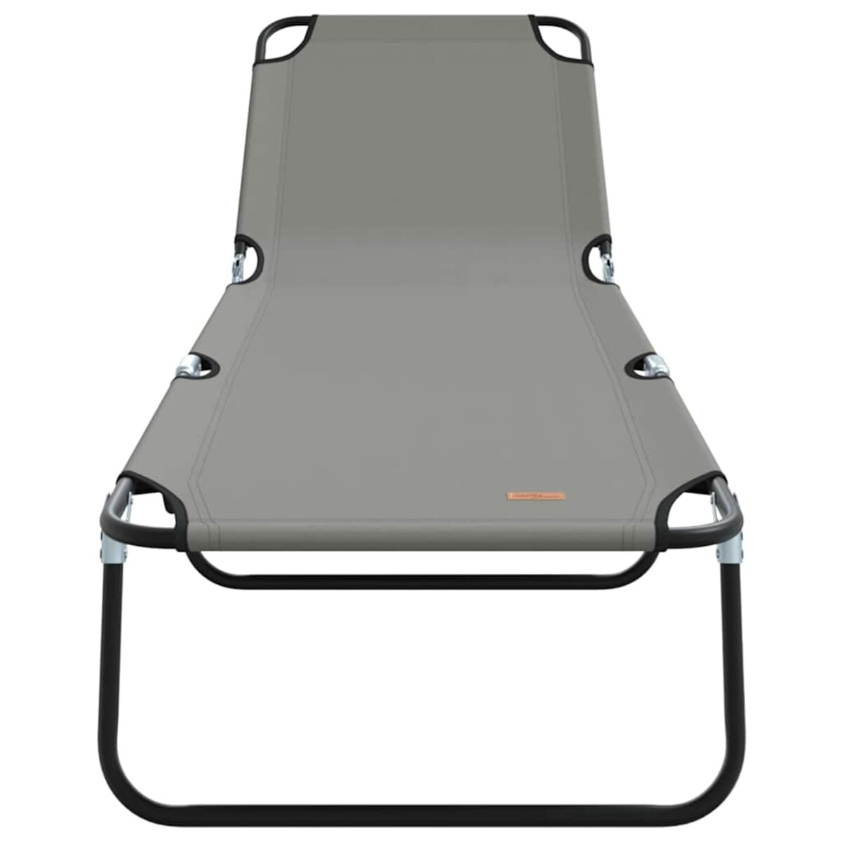 vidaXL Składany leżak 1-osoba Szary 56 x 189 x 87cm tkanina