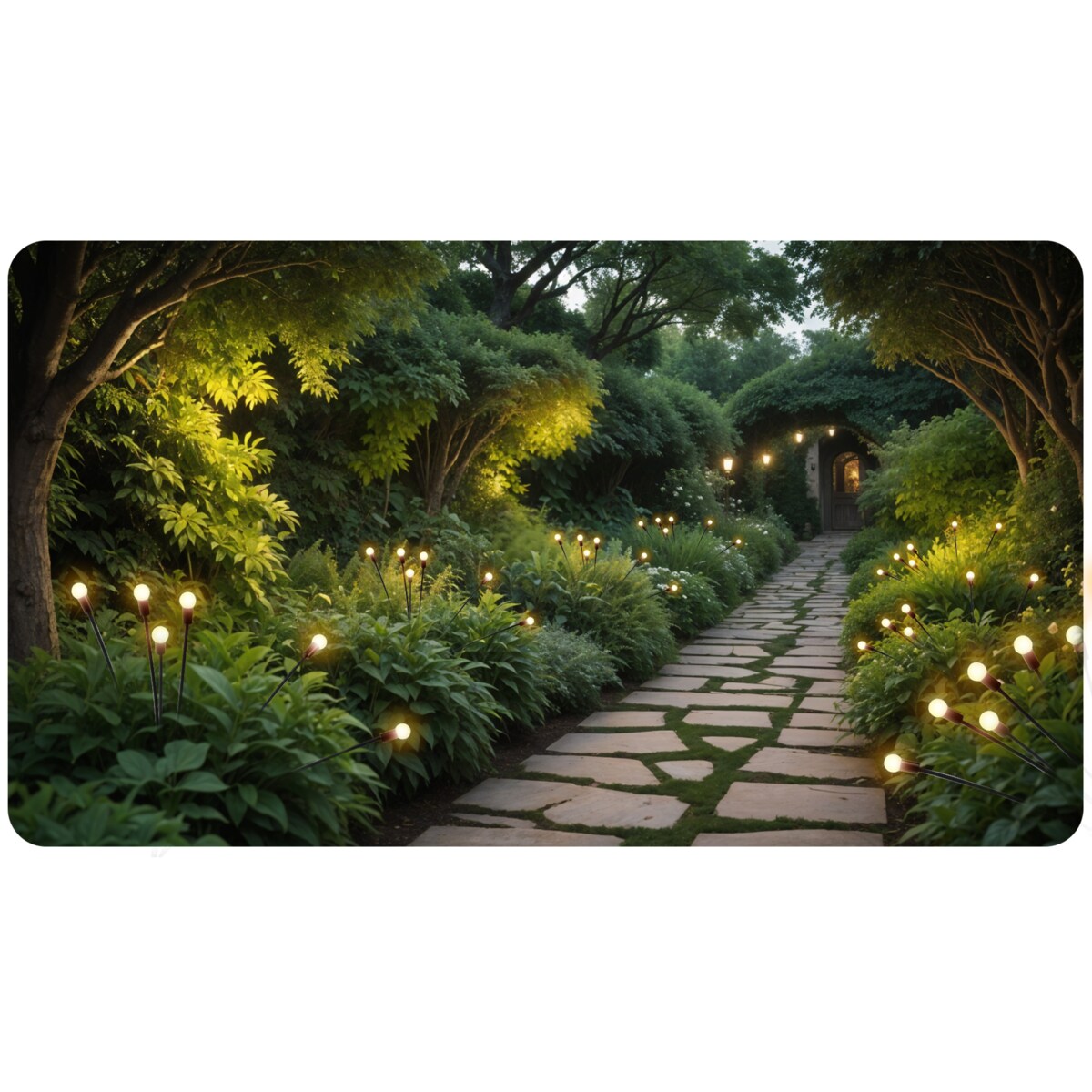 Lampki solarne do ogrodu świetliki czujnik zmierzchu Ilumen