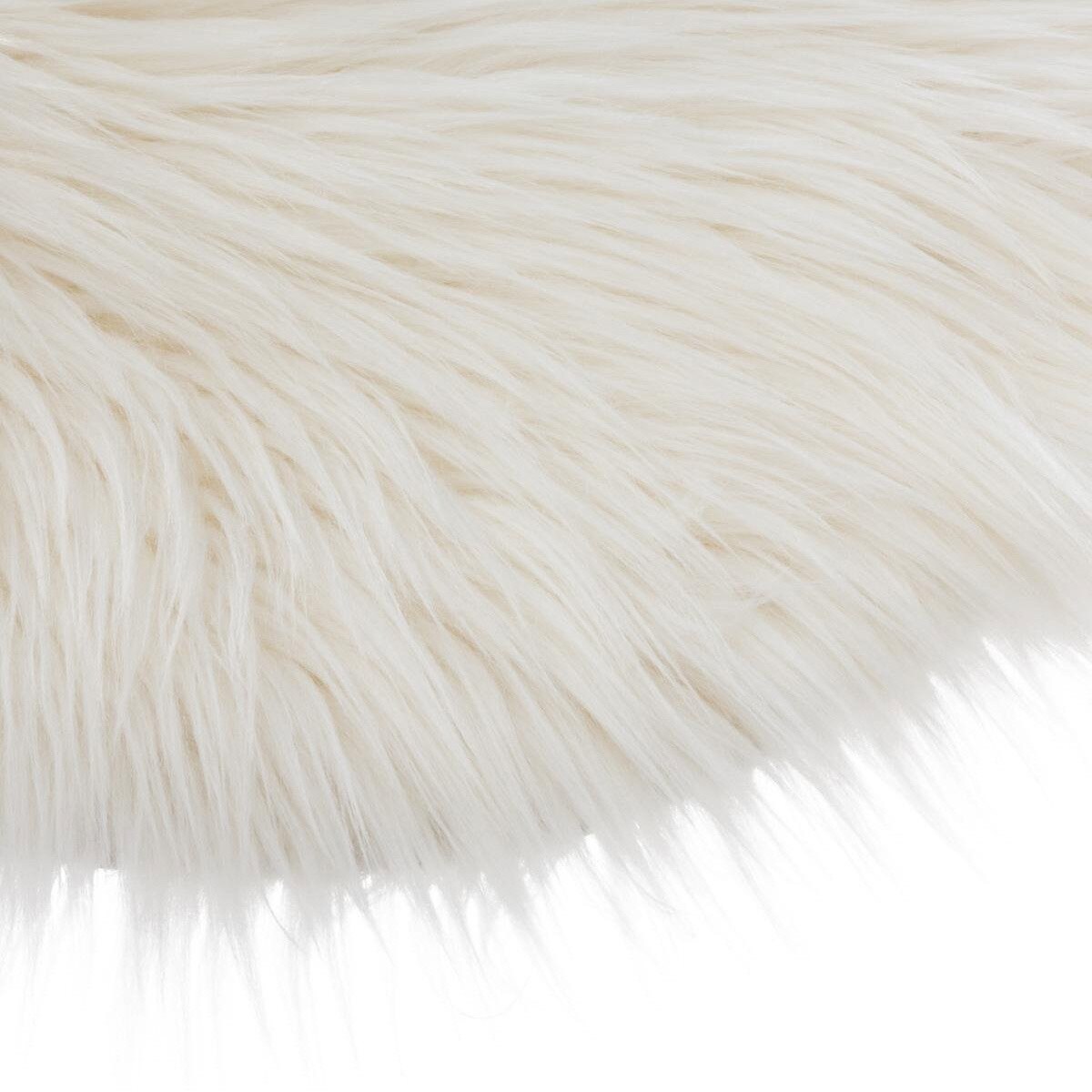 Poduszka na krzesło sztuczne futro, Ø 32 cm