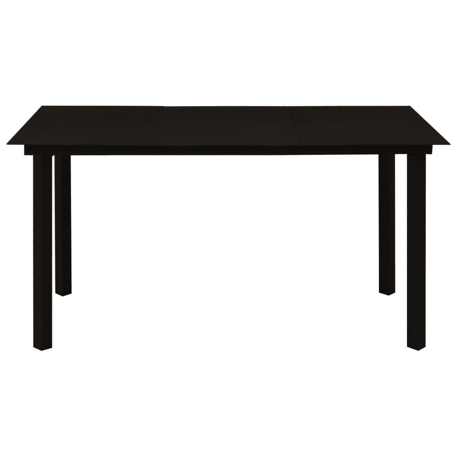 vidaXL 7-cz. zestaw mebli ogrodowych, rattan PVC, czarny