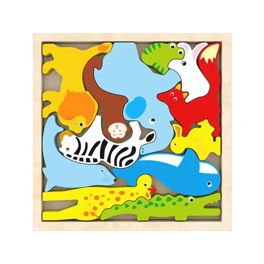 Puzzle drewniane - Zwierzęta ZOO