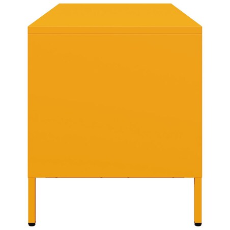 vidaXL Szafka RTV, musztardowa, 68x39x43,5 cm, stal walcowana na zimno