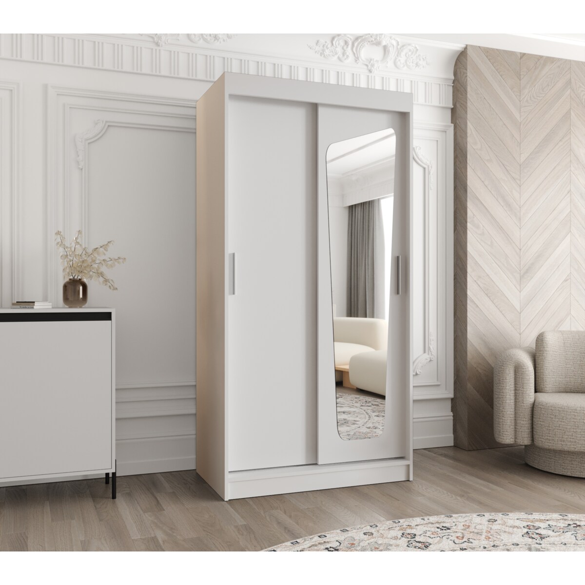 Szafa przesuwna MOKA 100 biały