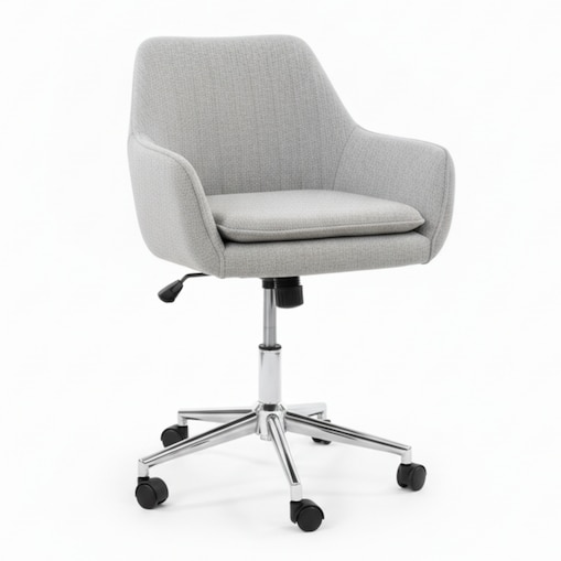 Fotel biurowy obrotowy krzesło biurowe welurowe do biurka regulowany szary