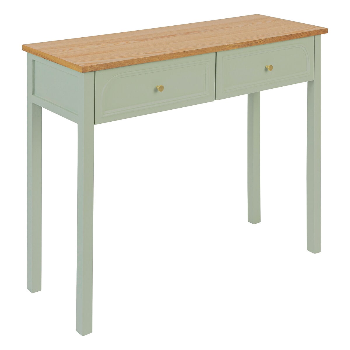 Konsola z szufladami MOHEA, 100 x 35 cm, kolor zielony, MDF