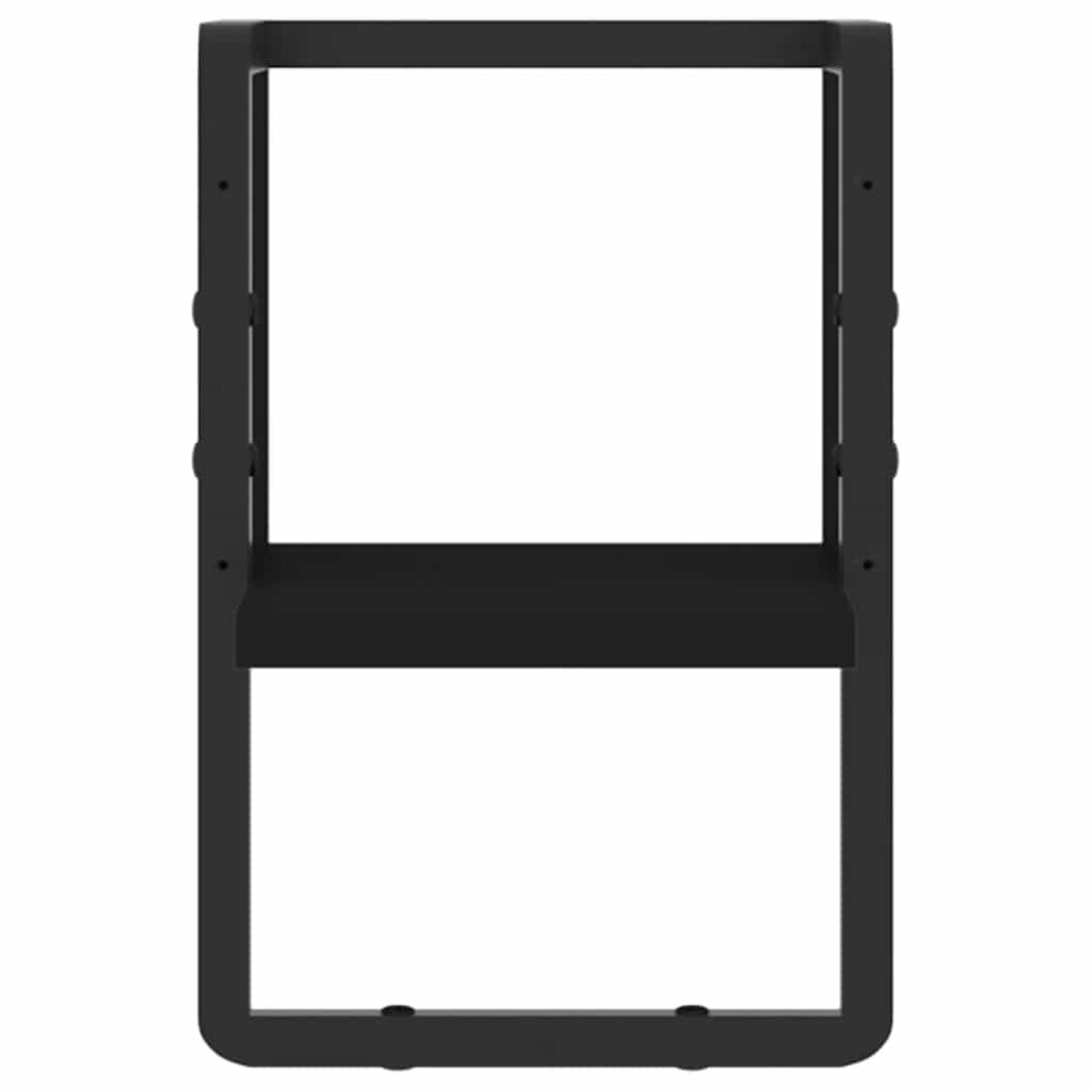 vidaXL Półka ścienna z drążkiem, czarna, 20x25x30 cm