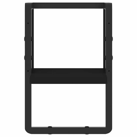 vidaXL Półka ścienna z drążkiem, czarna, 20x25x30 cm