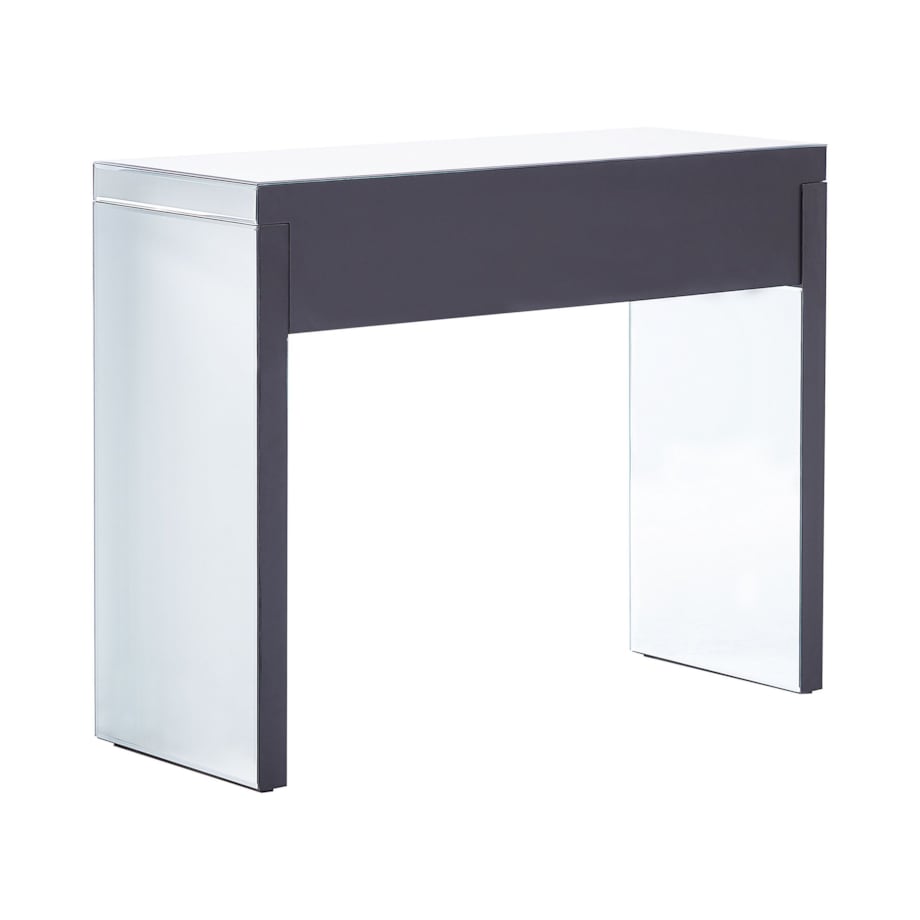 Konsola 2 szuflady lustrzana srebrna TILLY