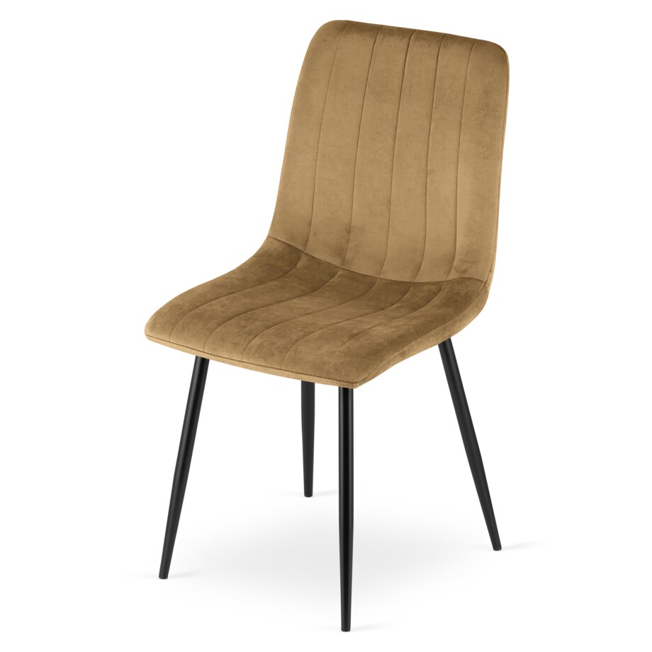 Krzesło Lava nowoczesny design Brązowy Aksamit / Nogi Czarne X1