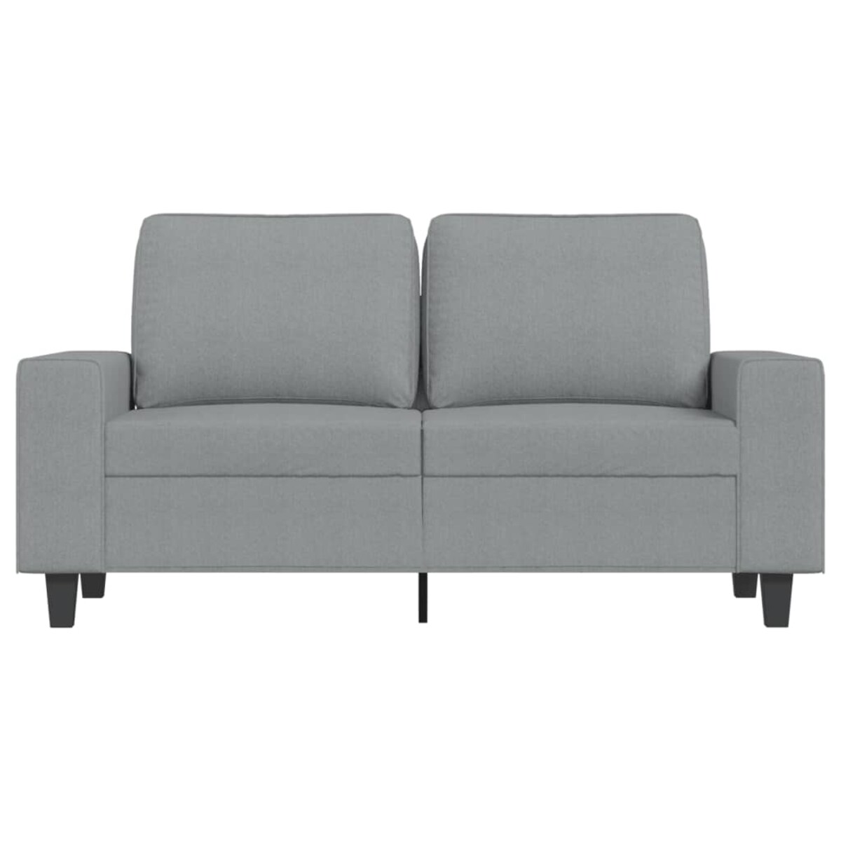 vidaXL Sofa 2-osobowa, jasnoszara, 120 cm, tapicerowana tkaniną