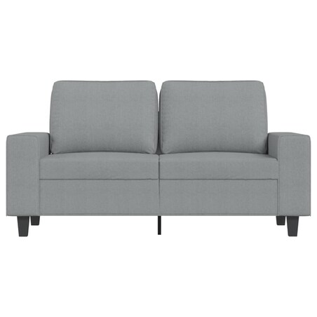 vidaXL Sofa 2-osobowa, jasnoszara, 120 cm, tapicerowana tkaniną
