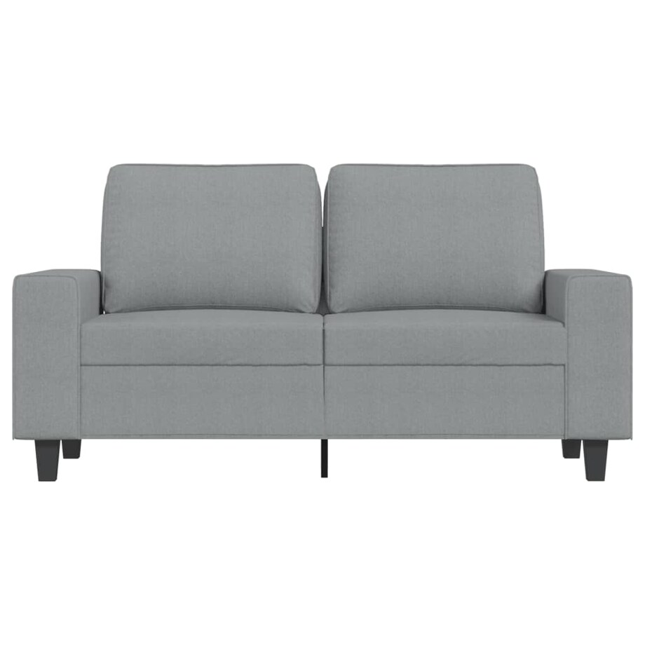 vidaXL Sofa 2-osobowa, jasnoszara, 120 cm, tapicerowana tkaniną