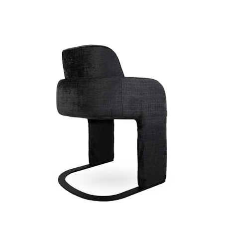 Krzesło tapicerowane BORA czarne