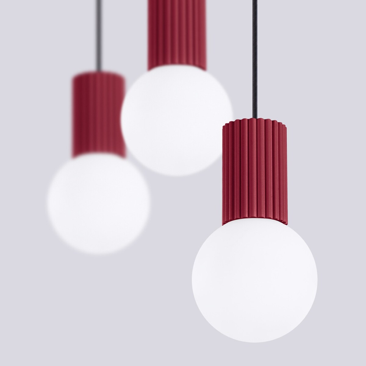 Lampa wisząca HALO 3L burgund