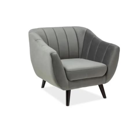 Fotel tapicerowany ELITE 1 VELVET szary