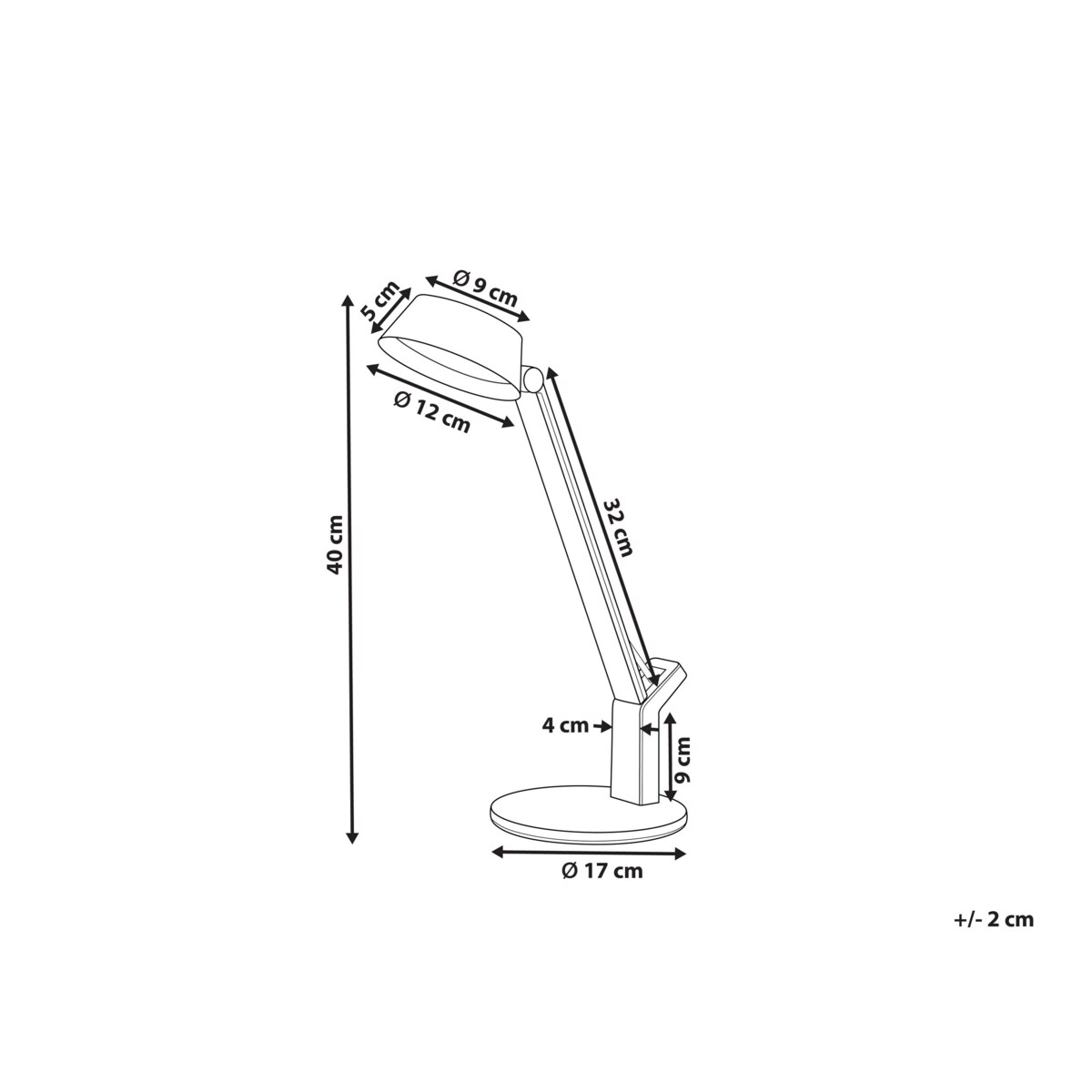 Lampa biurkowa LED metalowa z portem USB miedziana CHAMAELEON