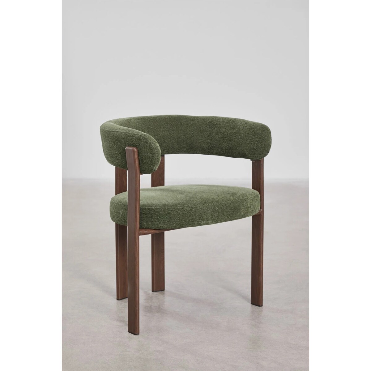 Krzesło z podłokietnikami tapicerowane Jolie, butelkowa zieleń