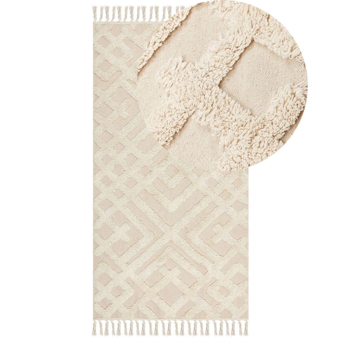 Dywan bawełniany 80 x 150 cm beżowy ARDAHAN