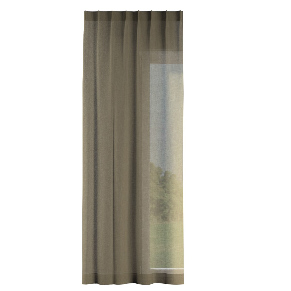 Zasłona na haczykach flex pojedynczych 130x245 khaki