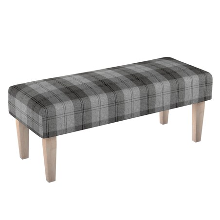 Ławka, krata szaro-grafitowa, 100 x 40 x 40 cm, Edinburgh