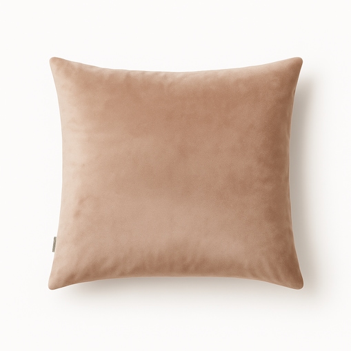 Beżowa poszewka z miękkiego weluru 45x45 cm