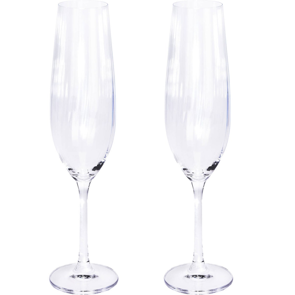 Kieliszki do szampana, tłoczone, 2 sztuki