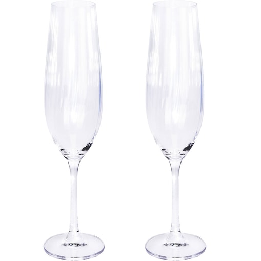 Kieliszki do szampana, tłoczone, 2 sztuki