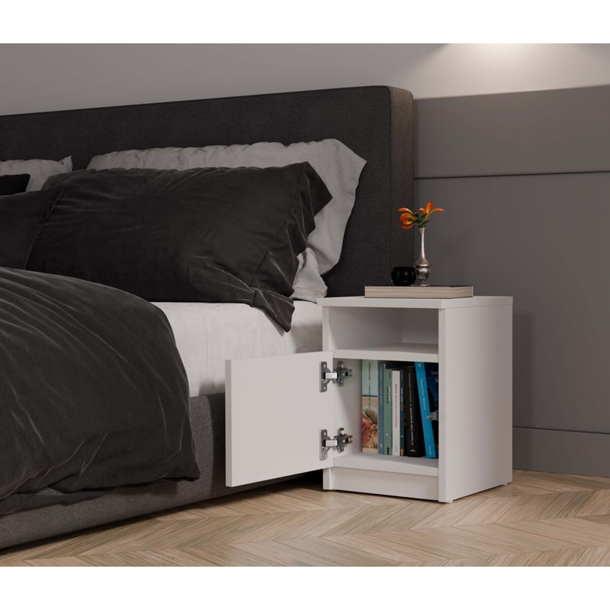 Szafka nocna GALAX 30 1D BIAŁY