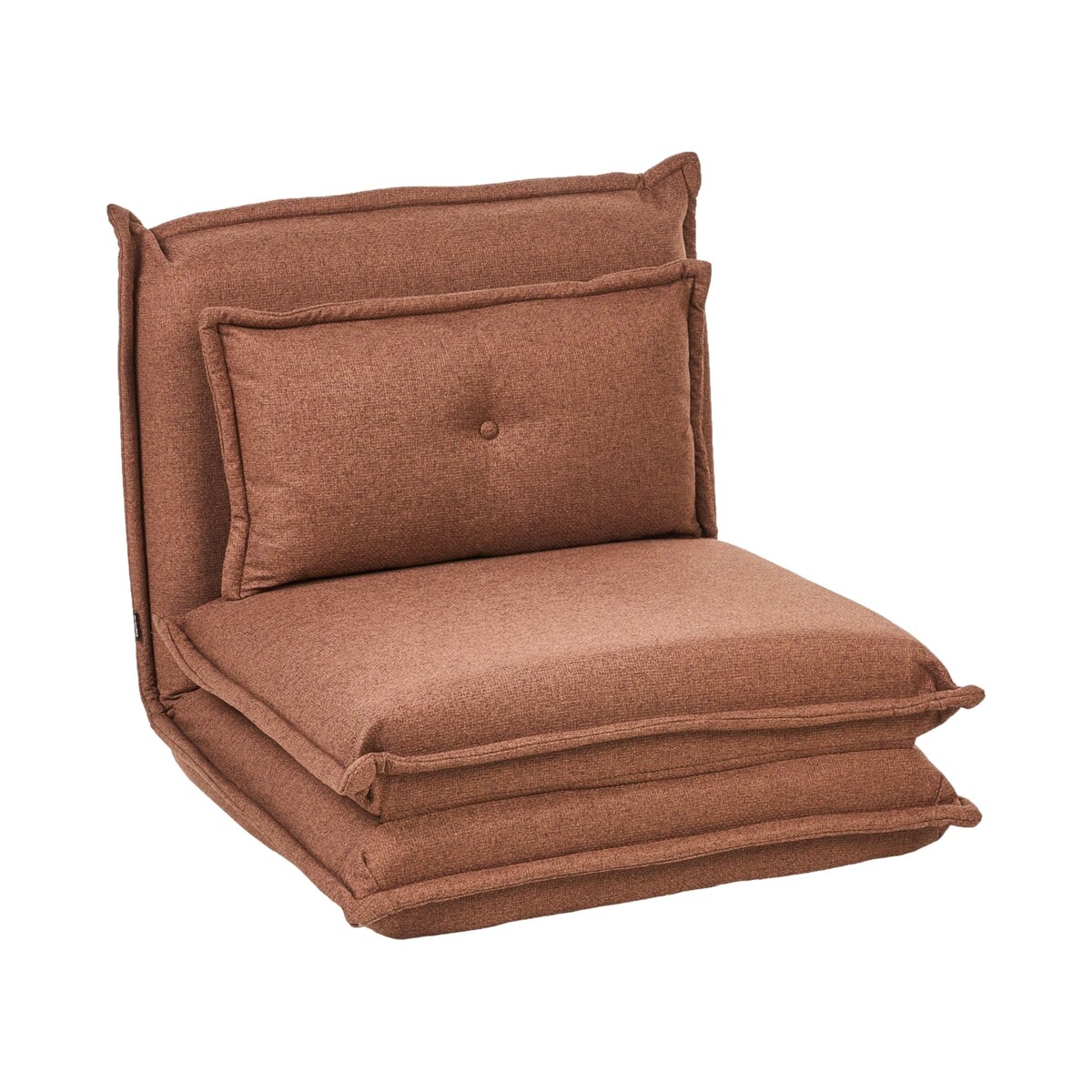 Fotel rozkładany z poduszką jednoosobowy DELLEN  Brązowy