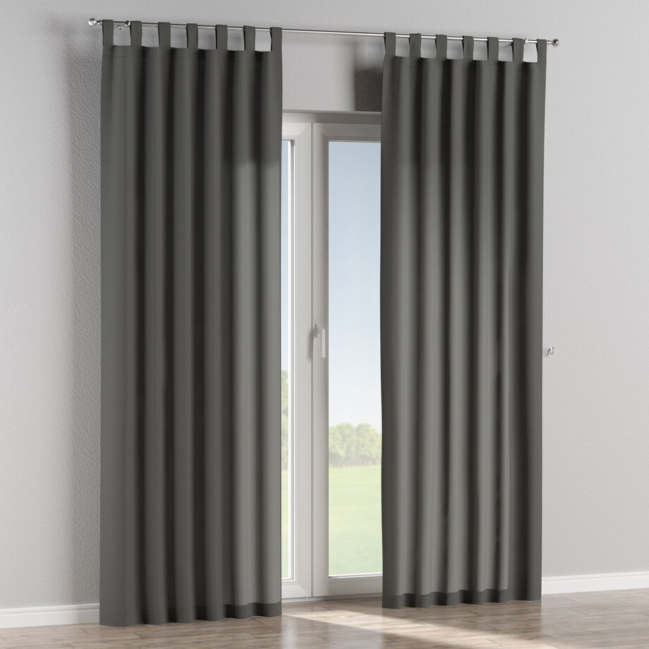 Zasłona na szelkach 1 szt. 130x245 szary