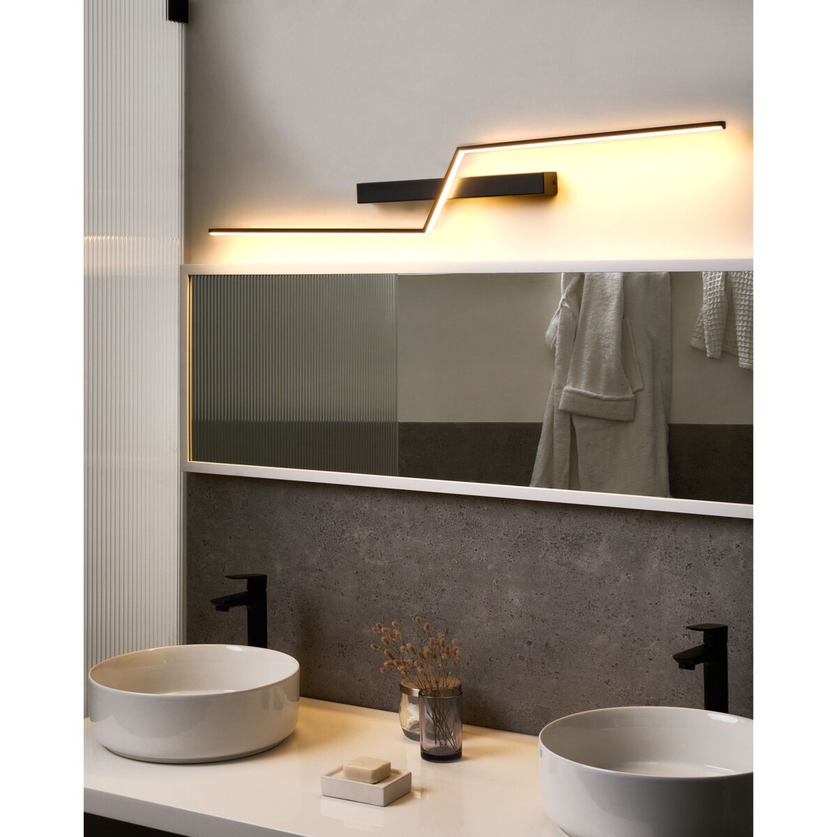 Kinkiet LED obrazowy/łazienkowy NOCEDA Metal Czarny