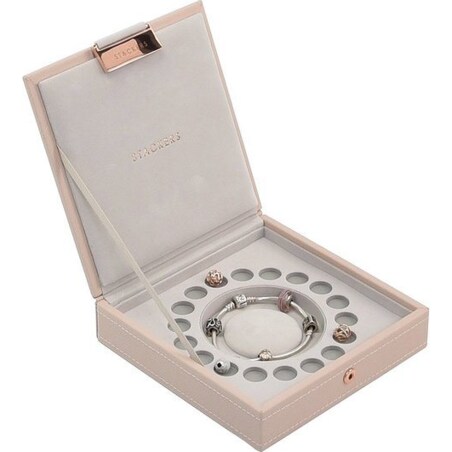Szkatułka na bransoletkę i charmsy Stackers jasnoróżowa