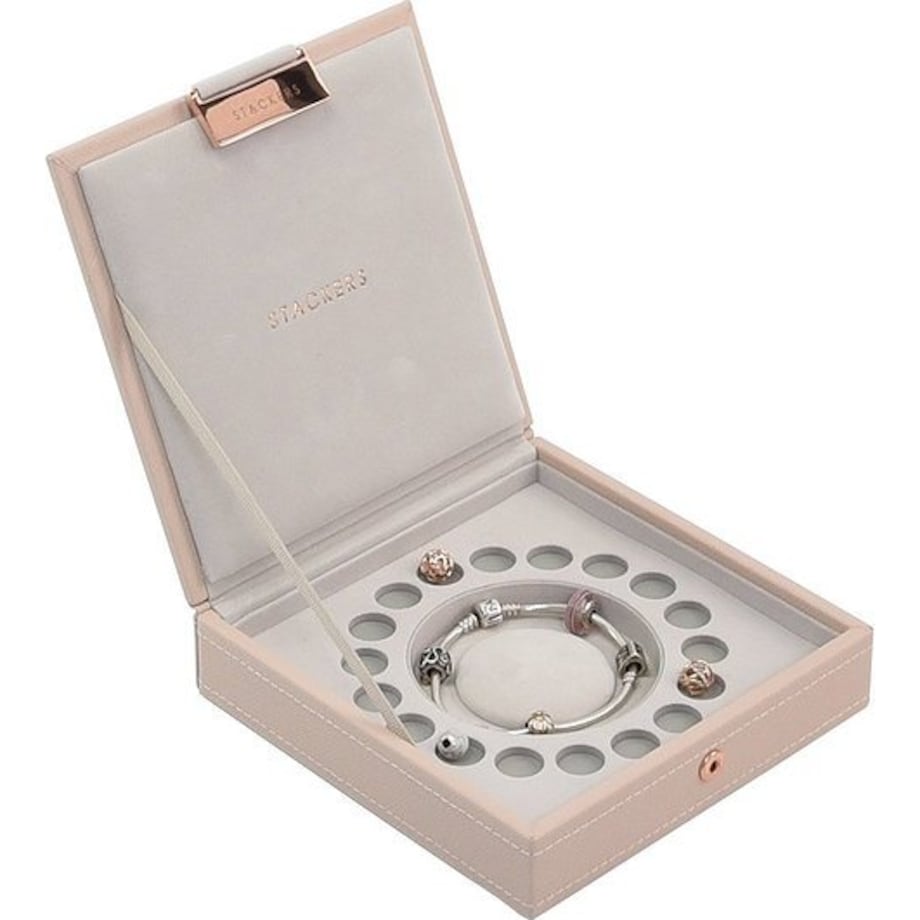 Szkatułka na bransoletkę i charmsy Stackers jasnoróżowa