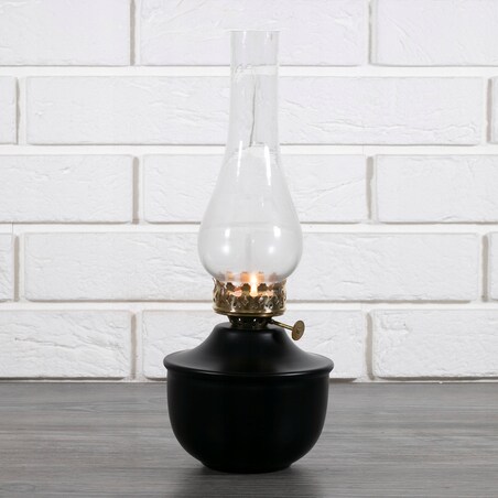 ŚWIECZNIK tealight OLJA lampa naftowa czarna