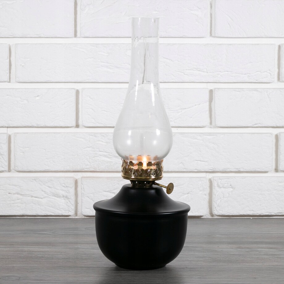 ŚWIECZNIK tealight OLJA lampa naftowa czarna
