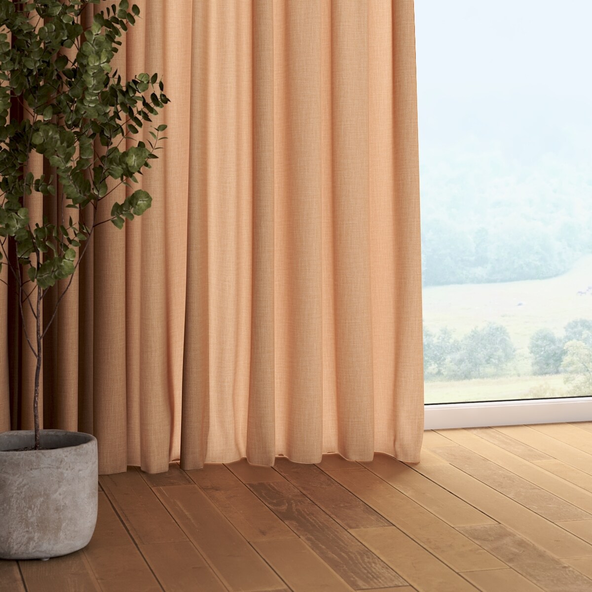 Zasłona na taśmie marszczącej 1 szt. 130x260 herbaciany