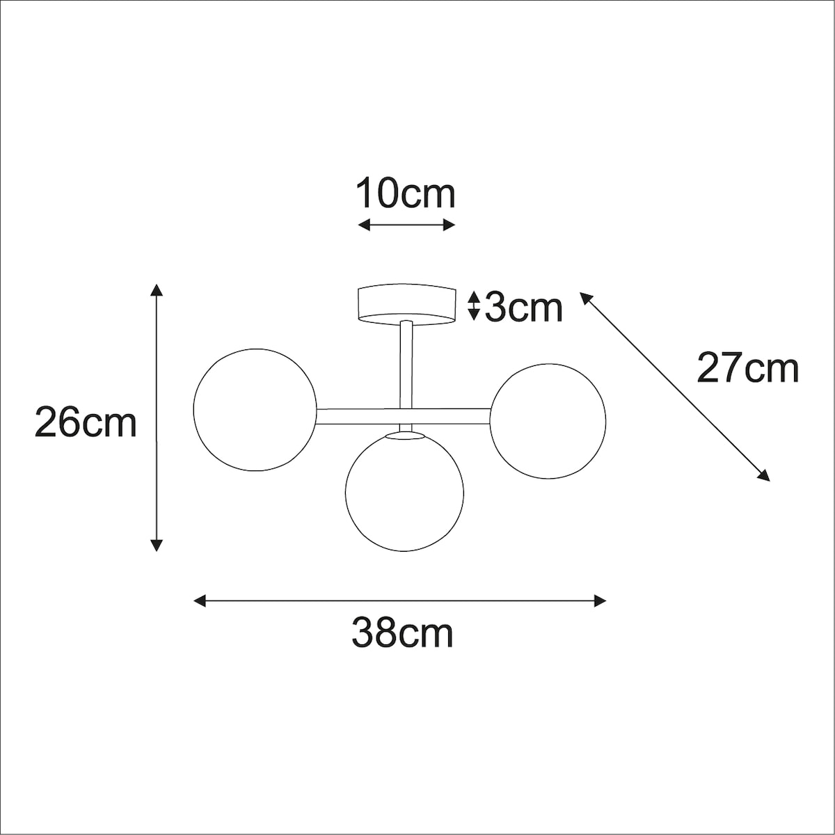 Lampa sufitowa K-5845 z serii LEMO