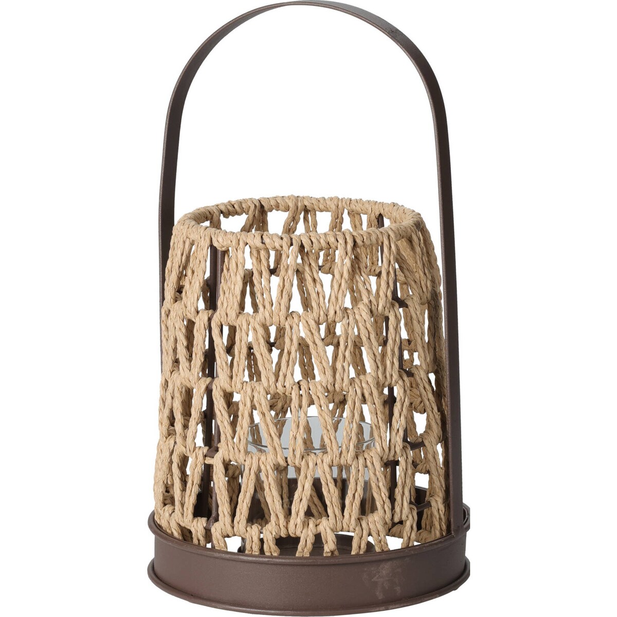 Pleciony lampion z uchwytem, 18 x 32 cm