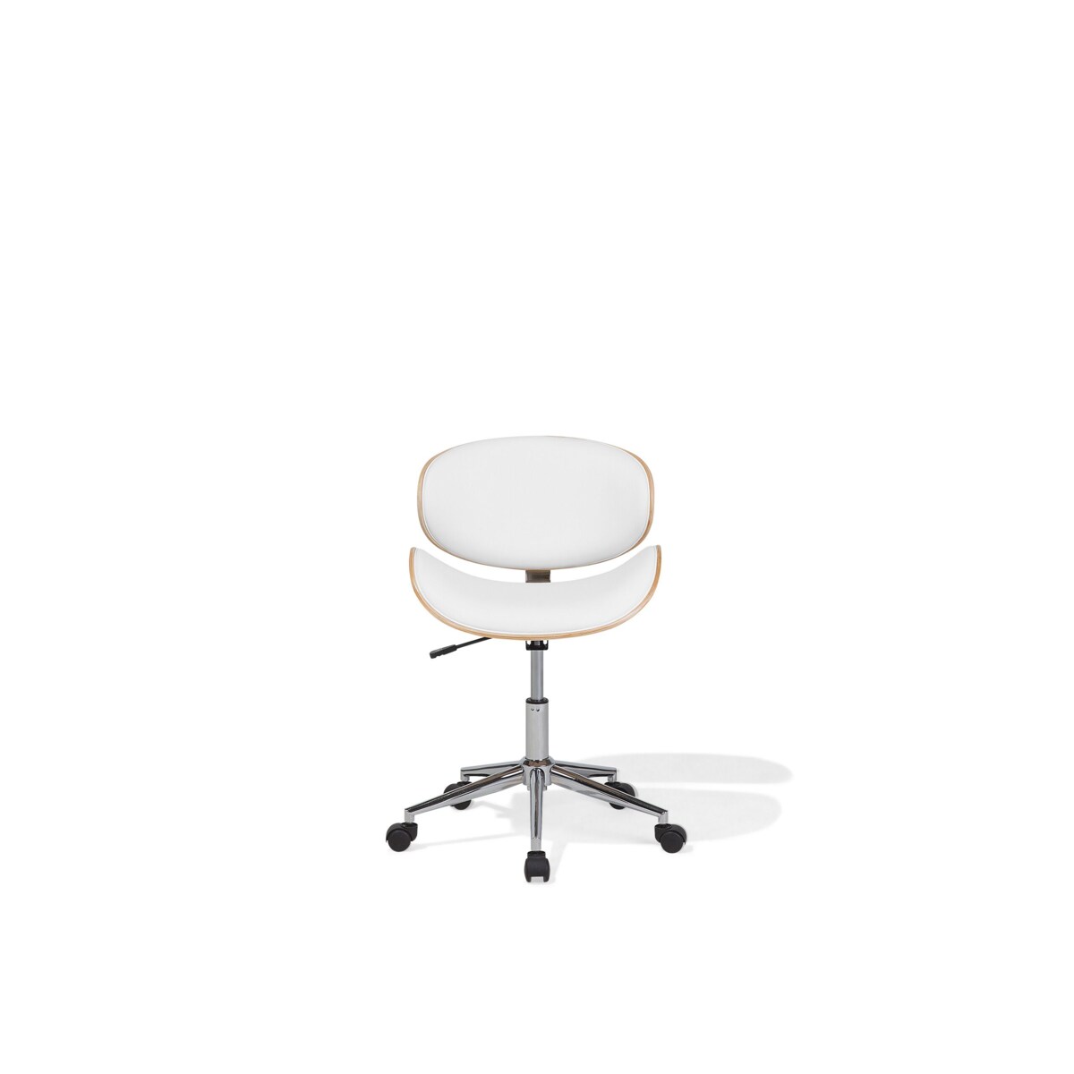 Krzesło biurowe regulowane ekoskóra białe ROTTERDAM