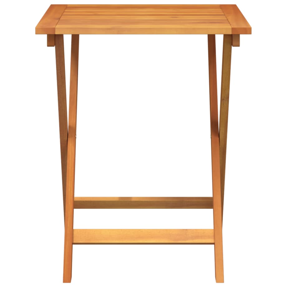 vidaXL Składany stół ogrodowy Kwadratowy 60x60x72 cm z litego drewna akacjowego