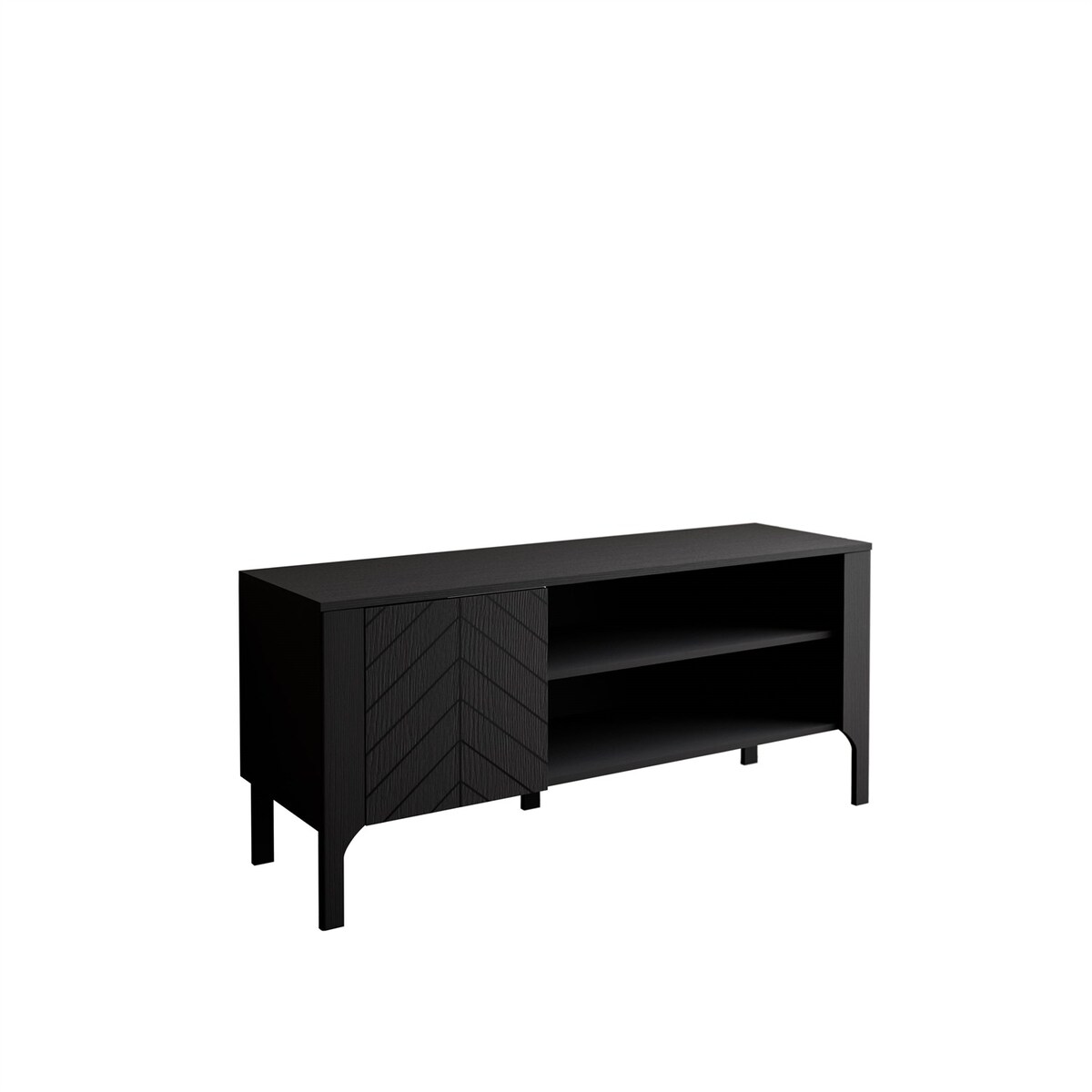 Szafka RTV LUMI 135 cm, czarna