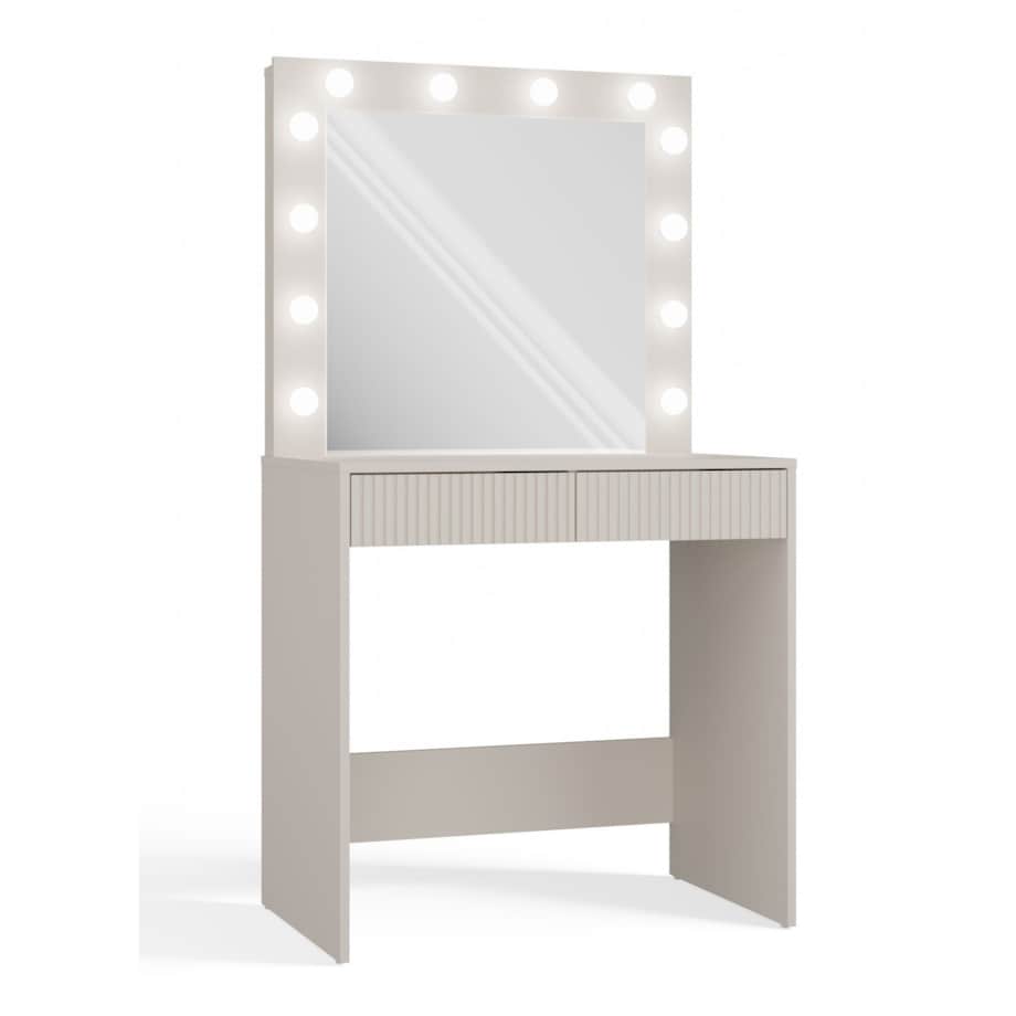 TOALETKA KOSMETYCZNA Z LUSTREM MARINA Z BIURKIEM 2S SLIM KASZMIR BEŻ