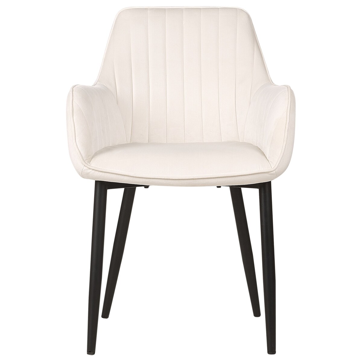 Zestaw 2 krzeseł do jadalni welurowy biały WELLSTON