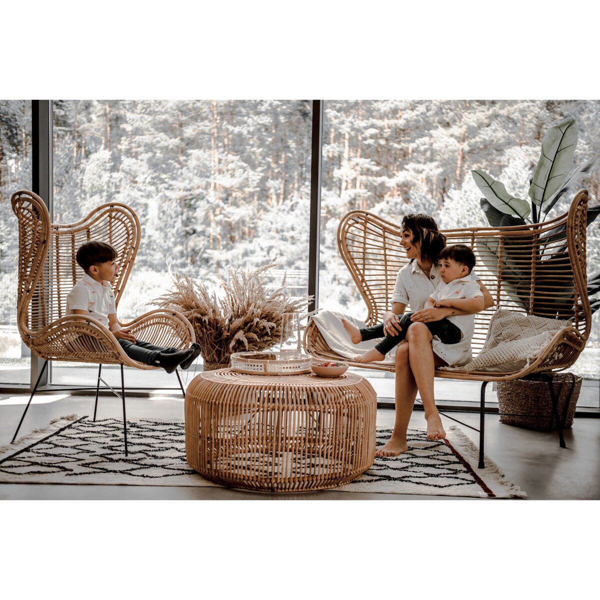 Sofa rattanowa Isla naturalna Monnarita