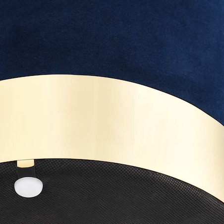 vidaXL Stołek, niebiesko-złoty, aksamit 28 x 36 cm