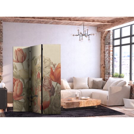 Parawan Dwustronny Bukiet Z Tulipanami 135x172cm
