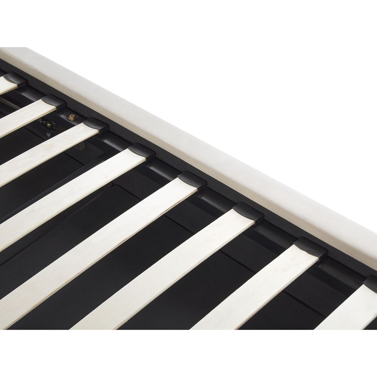 Łóżko z pojemnikiem welurowe 160 x 200 cm beżowe BATILLY