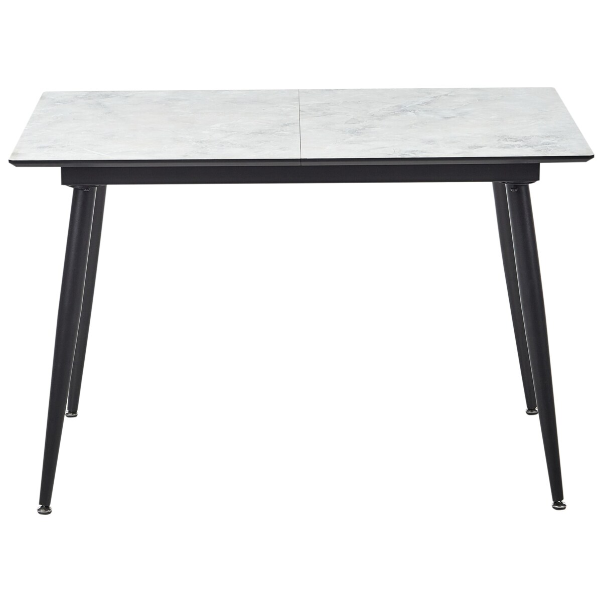 Stół do jadalni EFTALIA 120/150 cm 80 cm Efekt marmuru Biały