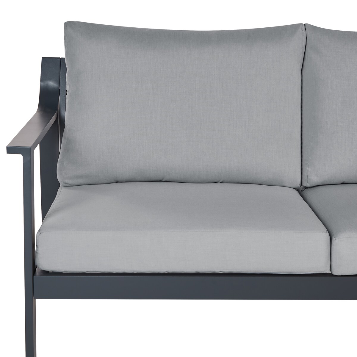 Sofa ogrodowa dla 3 osób KIATO Metal Ciemnoszary